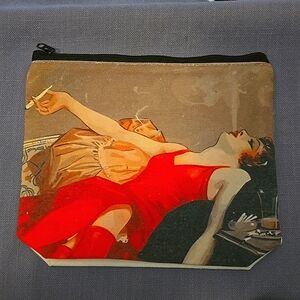 Lady On Couch Makeup Bag